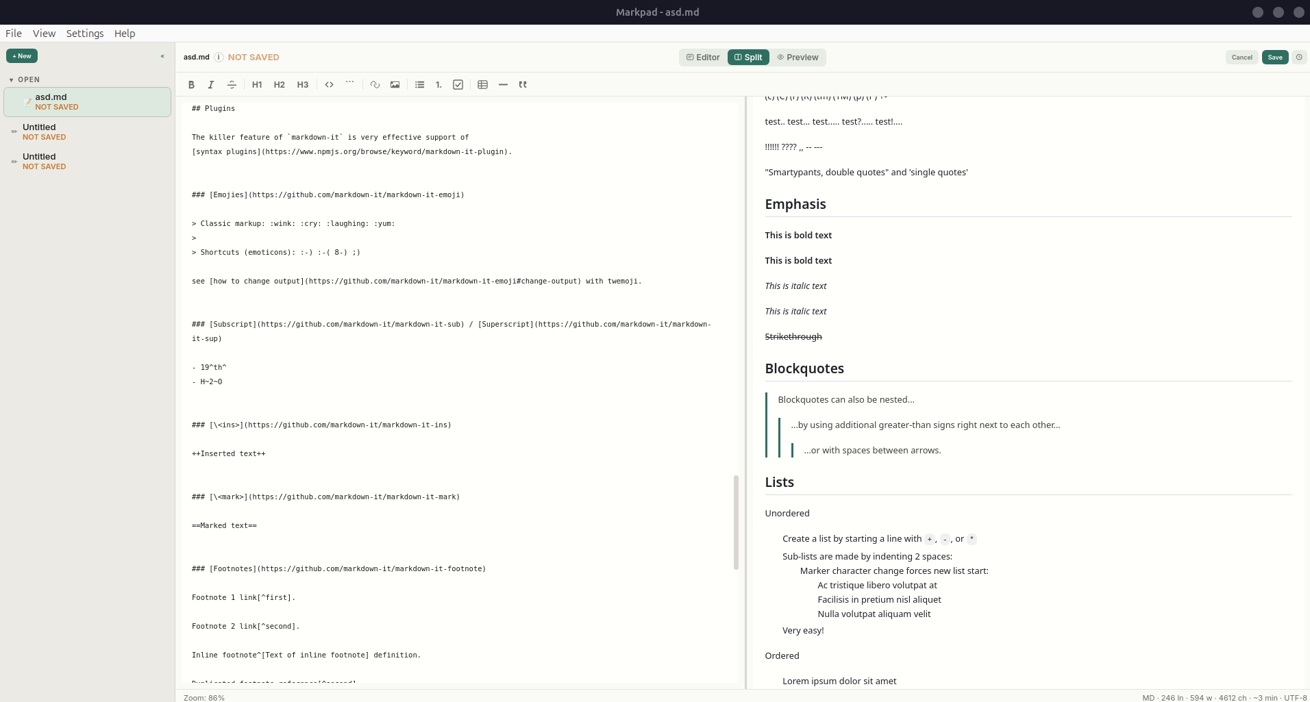 Markpad Workspace